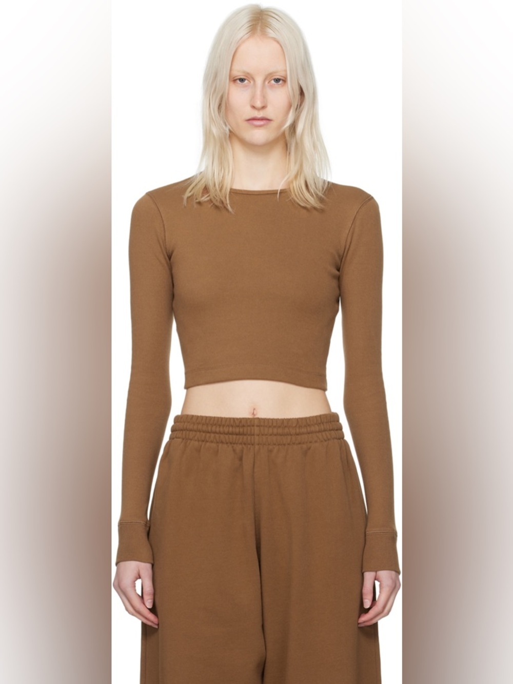 WARDROBE.NYC Brown Hailey Bieber Edition HB Long Sleeve T-Shirt